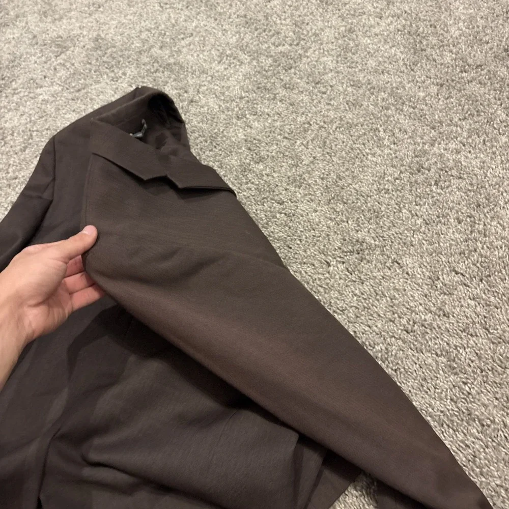 Banana Republic Blazer Men's 38S Brown 100% Wool 3-Button Lined Suit Jacket Wove